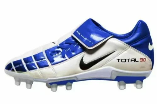 Chuteira Nike Total 90 Campo - Branco/Azul