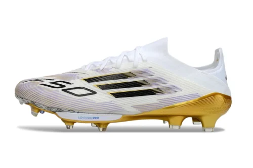 Chuteira Adidas F50 Elite Campo - Branco/Dourado