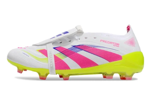 Chuteira Adidas Predator Elite 25 Campo - Branco/Rosa