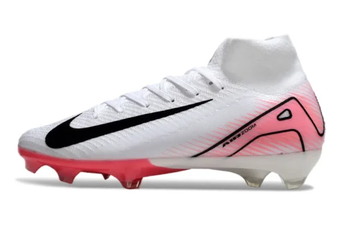 Chuteira Nike Air Zoom Mercurial Superfly 10 Elite Campo - Branco/Rosa