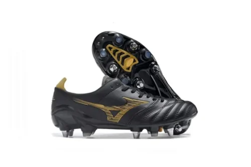 Chuteira Mizuno Morelia Neo Campo SG - Preto/Amarelo