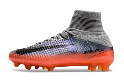 Chuteira Nike Mercurial Superfly 5 Elite Campo - Cinza/Laranja