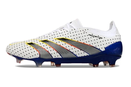 Chuteira Adidas Predator Elite Campo FG - Branco/Azul/Vermelho