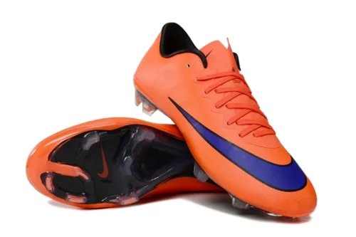 Chuteira Nike Mercurial Vapor 10 FG - Laranja/Azul