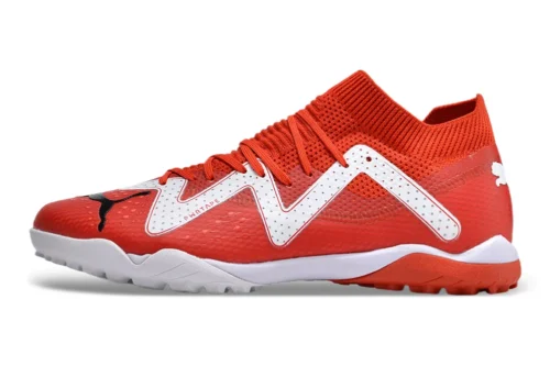 Chuteira Puma Future Match Society TF - Vermelho/Branco
