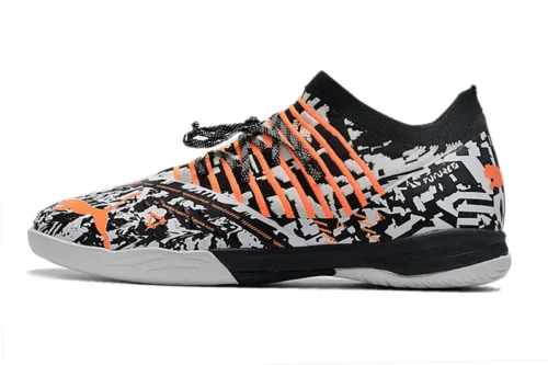 Chuteira Puma Future Z 1.3 Pro Cage Futsal - Preto/Branco/Laranja
