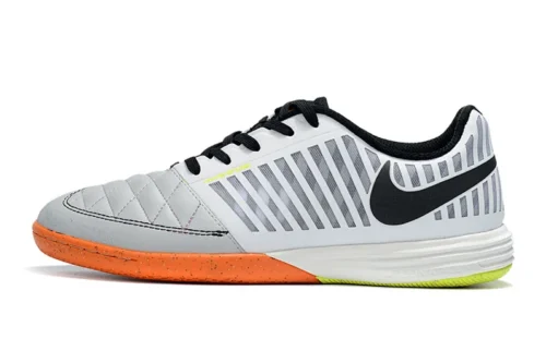Chuteira Nike Lunar Gato Futsal - Branco/Roxo/Amarelo