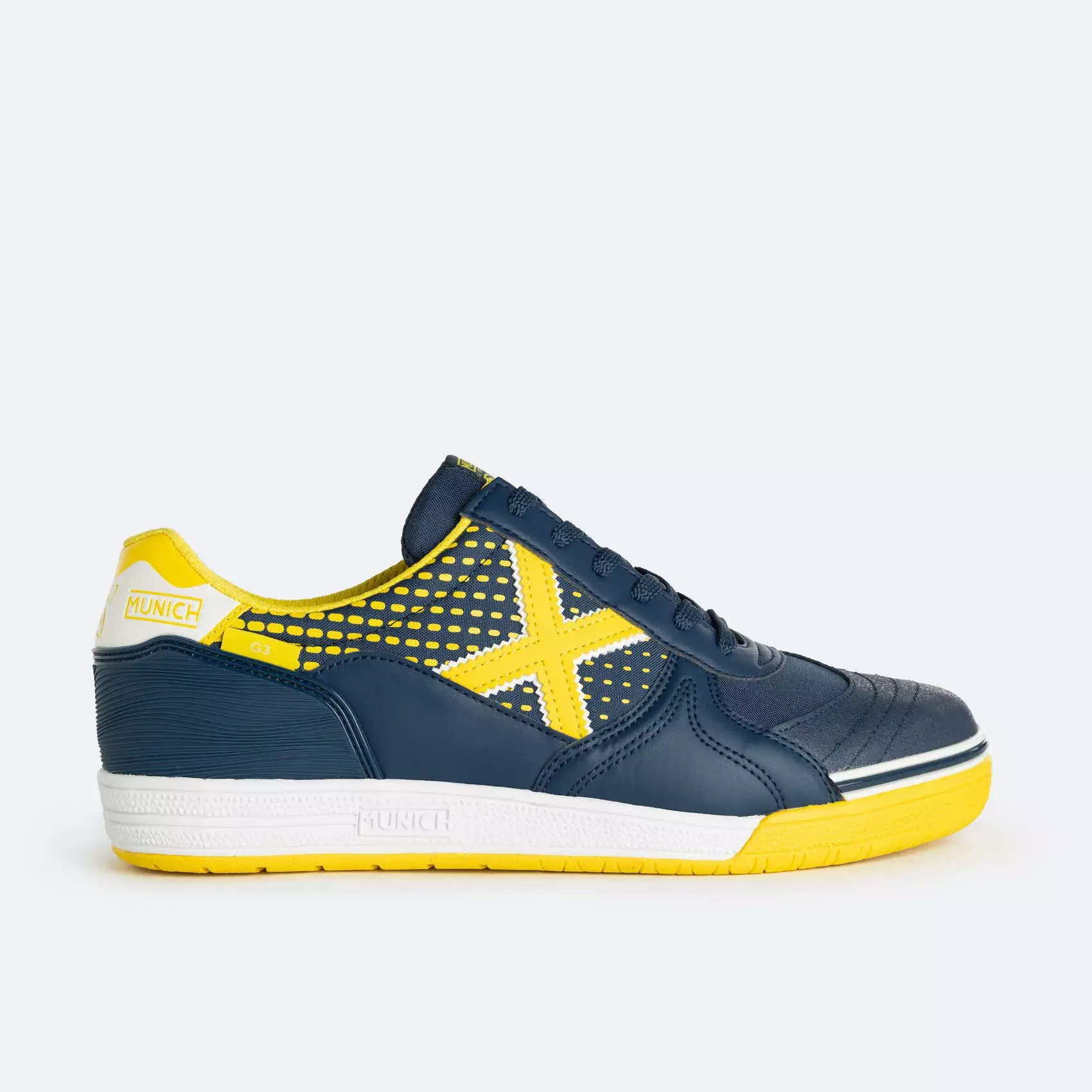 Munich G-3 Futsal - Azul/Amarelo + Brinde (Pronta Entrega)