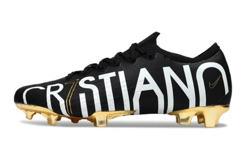 Nike Air Zoom Mercurial Vapor 12 Elite FG Negro/dorado "CR7"